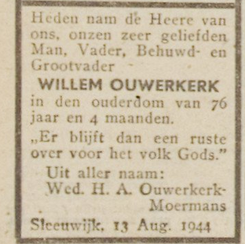 Nieuwsblad (voor Gorinchem en omstreken), 18/08/1944; p. 2/8